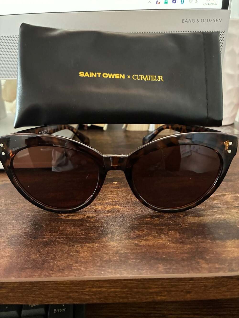 Saint Owen x Curateur WYLDE Tortoise Shell Cat Eye Sunglasses-NWT